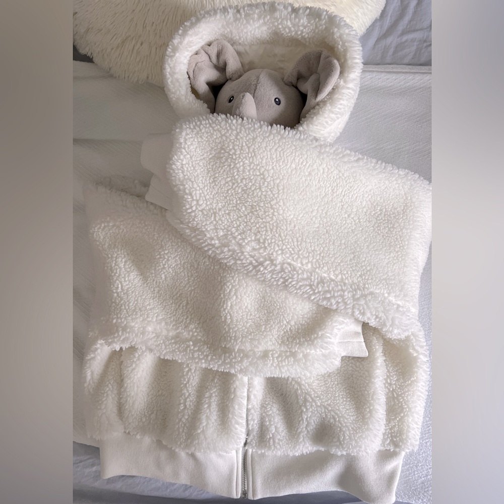 Aritzia Cream Sherpa Jacket